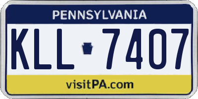 PA license plate KLL7407