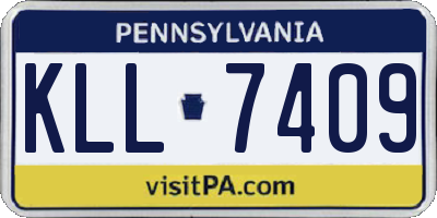 PA license plate KLL7409