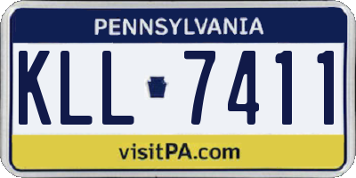 PA license plate KLL7411