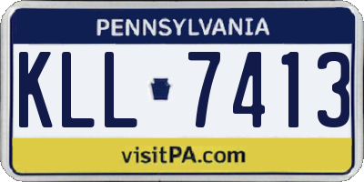 PA license plate KLL7413