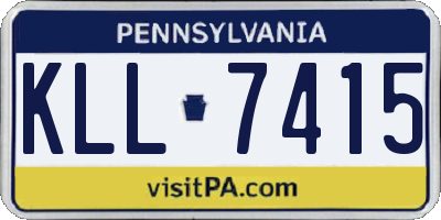 PA license plate KLL7415