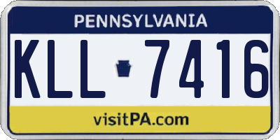 PA license plate KLL7416