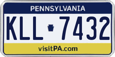 PA license plate KLL7432