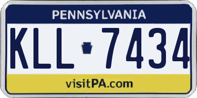 PA license plate KLL7434