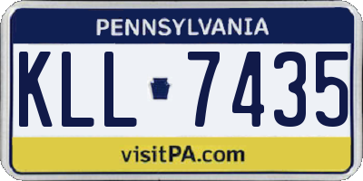 PA license plate KLL7435