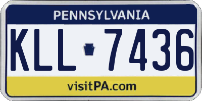 PA license plate KLL7436
