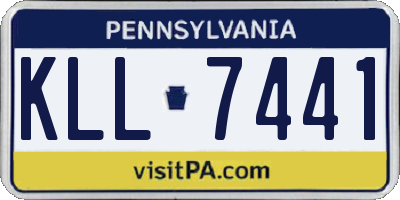 PA license plate KLL7441