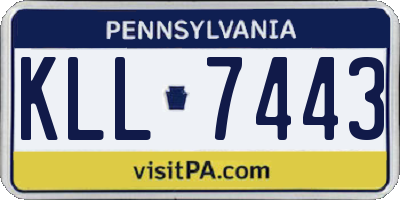 PA license plate KLL7443