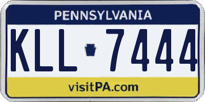 PA license plate KLL7444