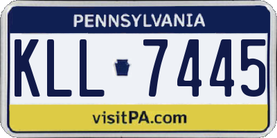 PA license plate KLL7445