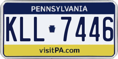 PA license plate KLL7446