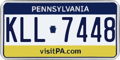 PA license plate KLL7448