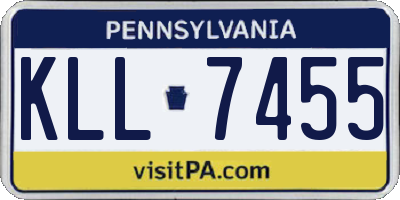 PA license plate KLL7455