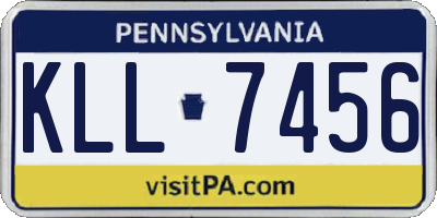 PA license plate KLL7456