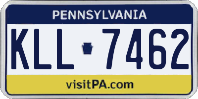 PA license plate KLL7462