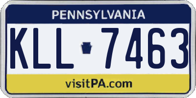 PA license plate KLL7463