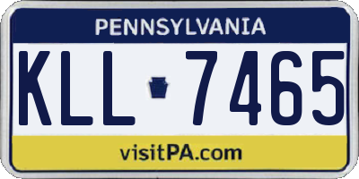 PA license plate KLL7465