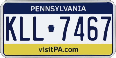 PA license plate KLL7467