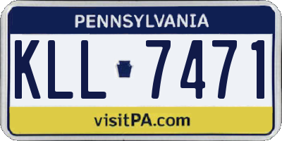 PA license plate KLL7471