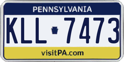PA license plate KLL7473