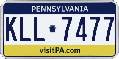 PA license plate KLL7477