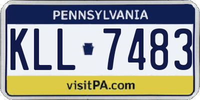 PA license plate KLL7483