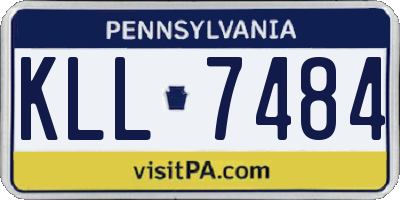 PA license plate KLL7484