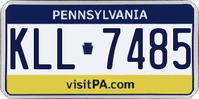 PA license plate KLL7485