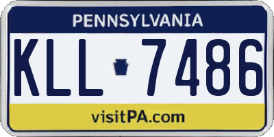 PA license plate KLL7486