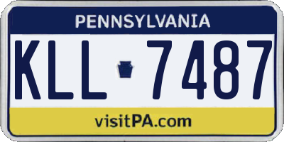 PA license plate KLL7487
