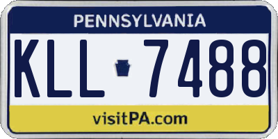 PA license plate KLL7488