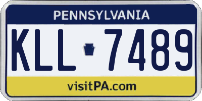 PA license plate KLL7489