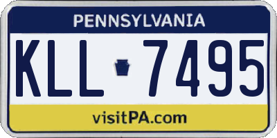 PA license plate KLL7495