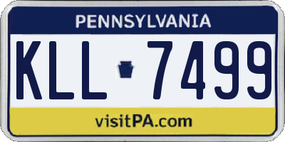 PA license plate KLL7499