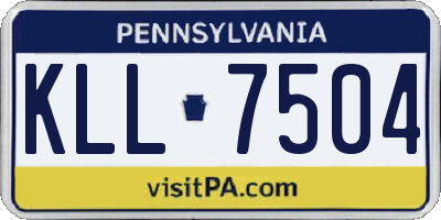 PA license plate KLL7504