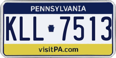PA license plate KLL7513