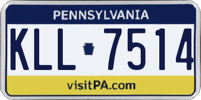 PA license plate KLL7514