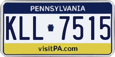 PA license plate KLL7515