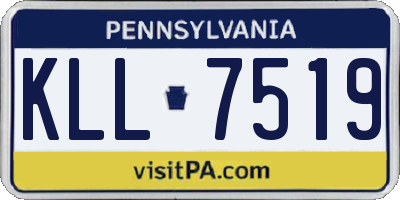 PA license plate KLL7519