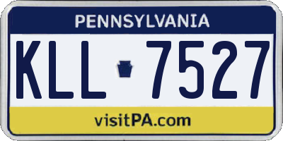 PA license plate KLL7527