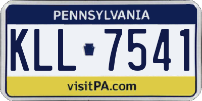 PA license plate KLL7541