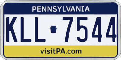 PA license plate KLL7544