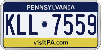 PA license plate KLL7559