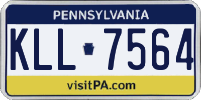 PA license plate KLL7564