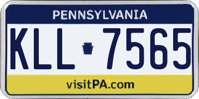 PA license plate KLL7565