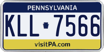 PA license plate KLL7566