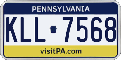 PA license plate KLL7568