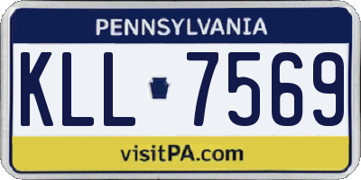 PA license plate KLL7569