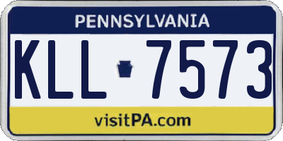 PA license plate KLL7573