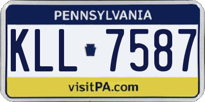 PA license plate KLL7587